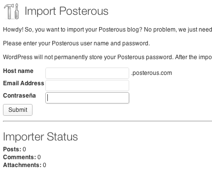 Cómo transferir un blog de Posterous a WordPress