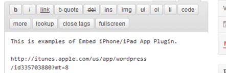 Plugin para WordPress: Embed iPhone/iPad App