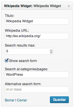 Integrar Wikipedia a la barra lateral