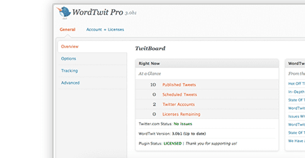 Publicar tuits desde WordPress con WordTwit Pro