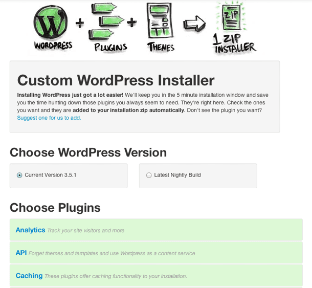 Instalación personalizada de WordPress con WPRoller